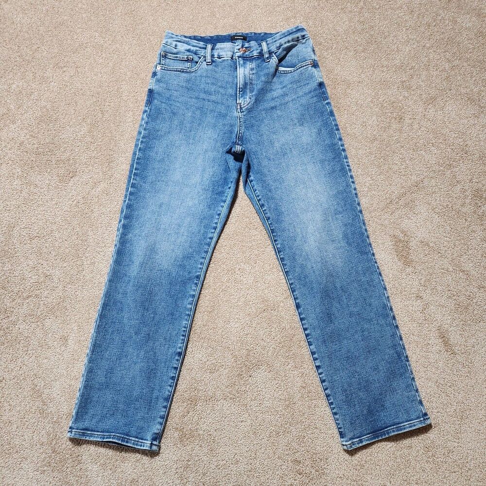 Express Women M Straight Ankle High Rise Flex Hyper Stretch Jeans